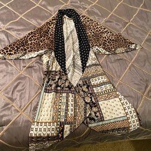 High low kimono - multi-pattern